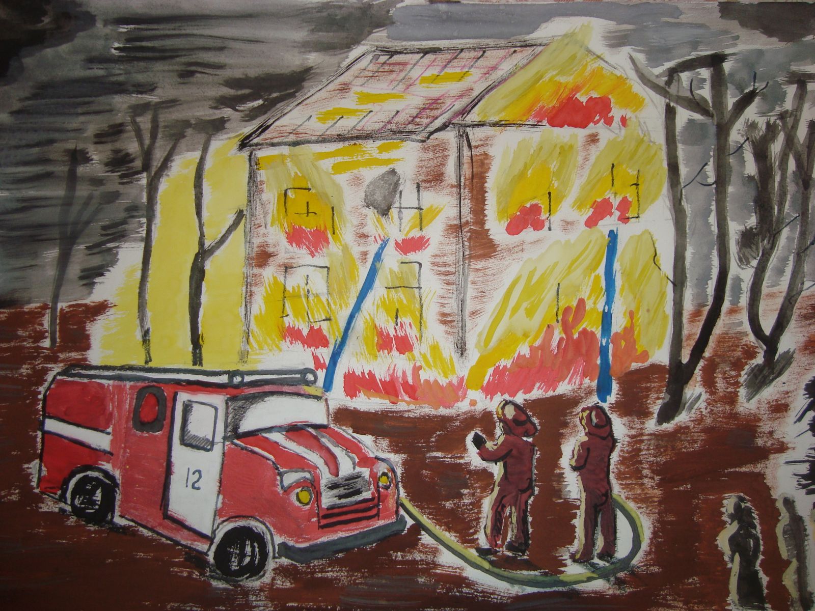 Рисунок на день спасателя в школу